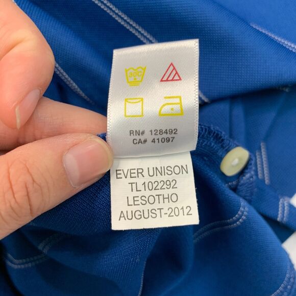 Greg Norman PlayDry Polo Shirt Mens XL Extra Large Blue Striped Performance Golf - Picture 10 of 12